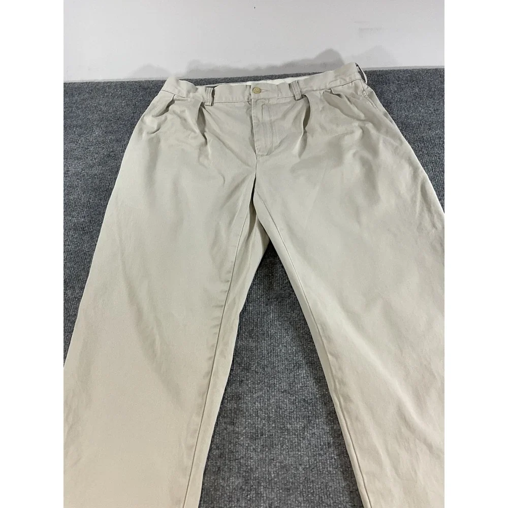 Polo Ralph Lauren Ethan Pant 35x32 Men Beige Khaki 100% Cotton Classic Chino